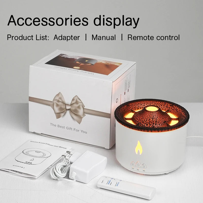 Diffuseur d'Arômes Effet Flamme & Volcan – Ambiance Relaxante et Purification de l'Air !