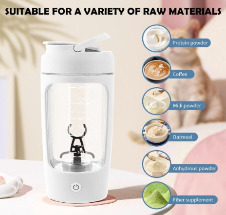Shaker Électrique Rechargeable – Mélange Protéiné Sans Grumeaux