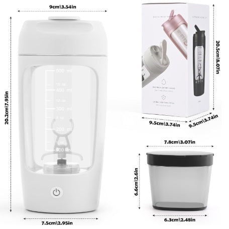 Shaker Électrique Rechargeable – Mélange Protéiné Sans Grumeaux