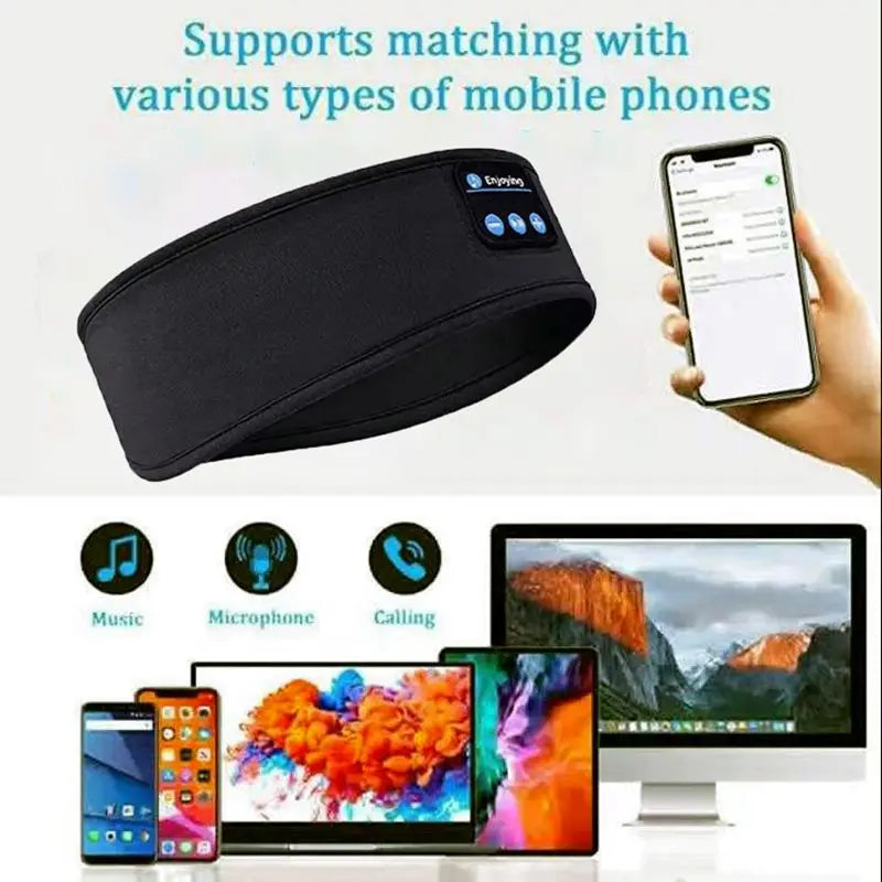 Casque Bluetooth sans fil 2-en-1 : Parfait pour le sport et le sommeil