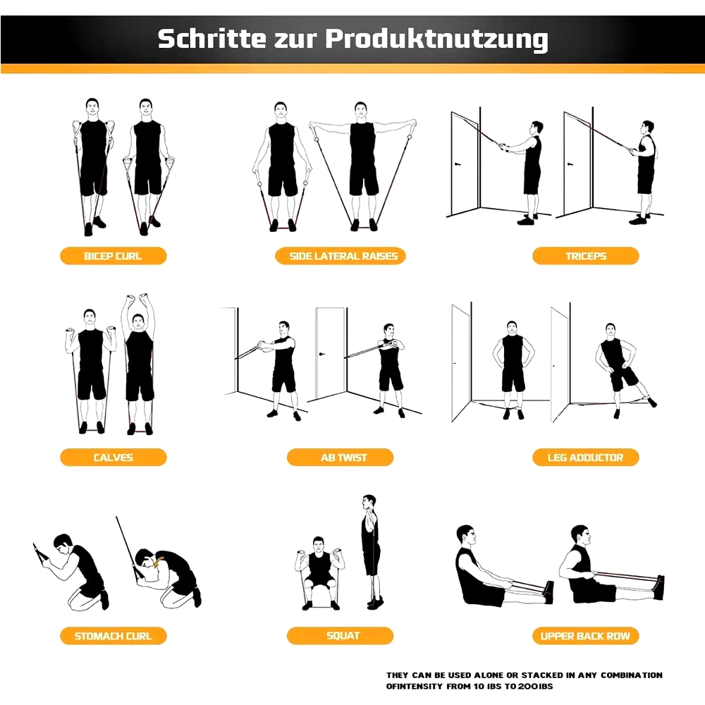 Kit Cordes de Résistance – Entraînement Complet à Domicile – 5 Niveaux + Accessoires